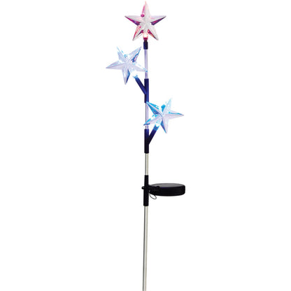Alpine 34 In. H. Patriotic Solar Stake Light