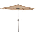 Outdoor Expressions 9 Ft. Aluminum Tilt/Crank Tan Patio Umbrella