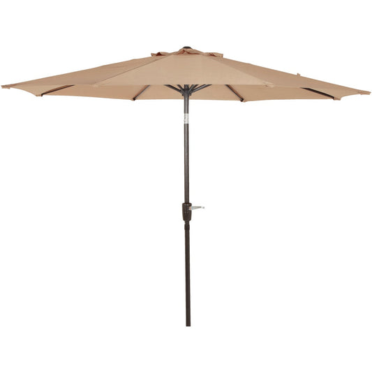 Outdoor Expressions 9 Ft. Aluminum Tilt/Crank Tan Patio Umbrella