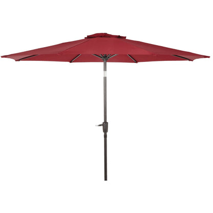 Outdoor Expressions 9 Ft. Aluminum Tilt/Crank Burgundy Patio Umbrella