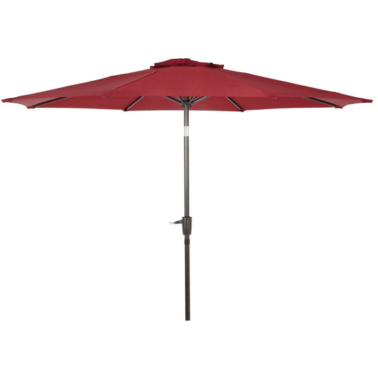Outdoor Expressions 9 Ft. Aluminum Tilt/Crank Burgundy Patio Umbrella