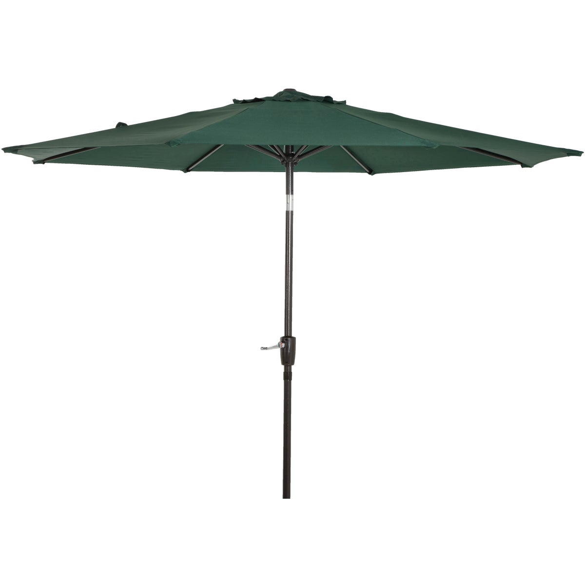 Outdoor Expressions 9 Ft. Aluminum Tilt/Crank Green Patio Umbrella