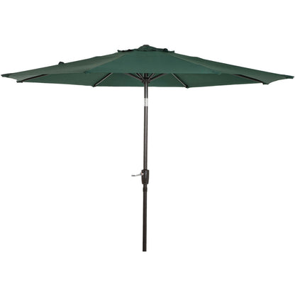Outdoor Expressions 9 Ft. Aluminum Tilt/Crank Green Patio Umbrella