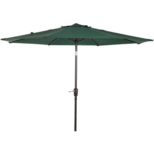 Outdoor Expressions 9 Ft. Aluminum Tilt/Crank Green Patio Umbrella