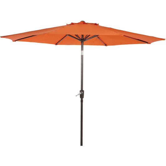 Outdoor Expressions 9 Ft. Aluminum Tilt/Crank Orange Patio Umbrella