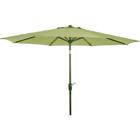 Outdoor Expressions 9 Ft. Aluminum Tilt/Crank Sage Patio Umbrella