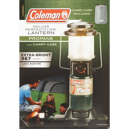 Coleman PerfectFlow 12 In. H x 8 In. Dia. Black Propane Lantern with Case