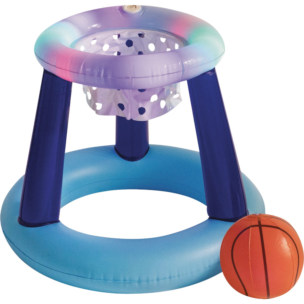 PoolCandy 2 or More Players Illuminated Floating LED Pool Basketball Set