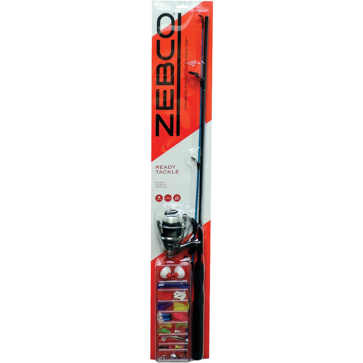 Zebco Ready Tackle 5 Ft. 6 In. Z-Glass Fishing Rod & Spinning Reel with Tackle Kit