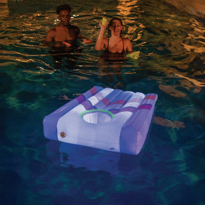 PoolCandy 2 or More Players Inflatable Floating Illuminated LED Cornhole Set