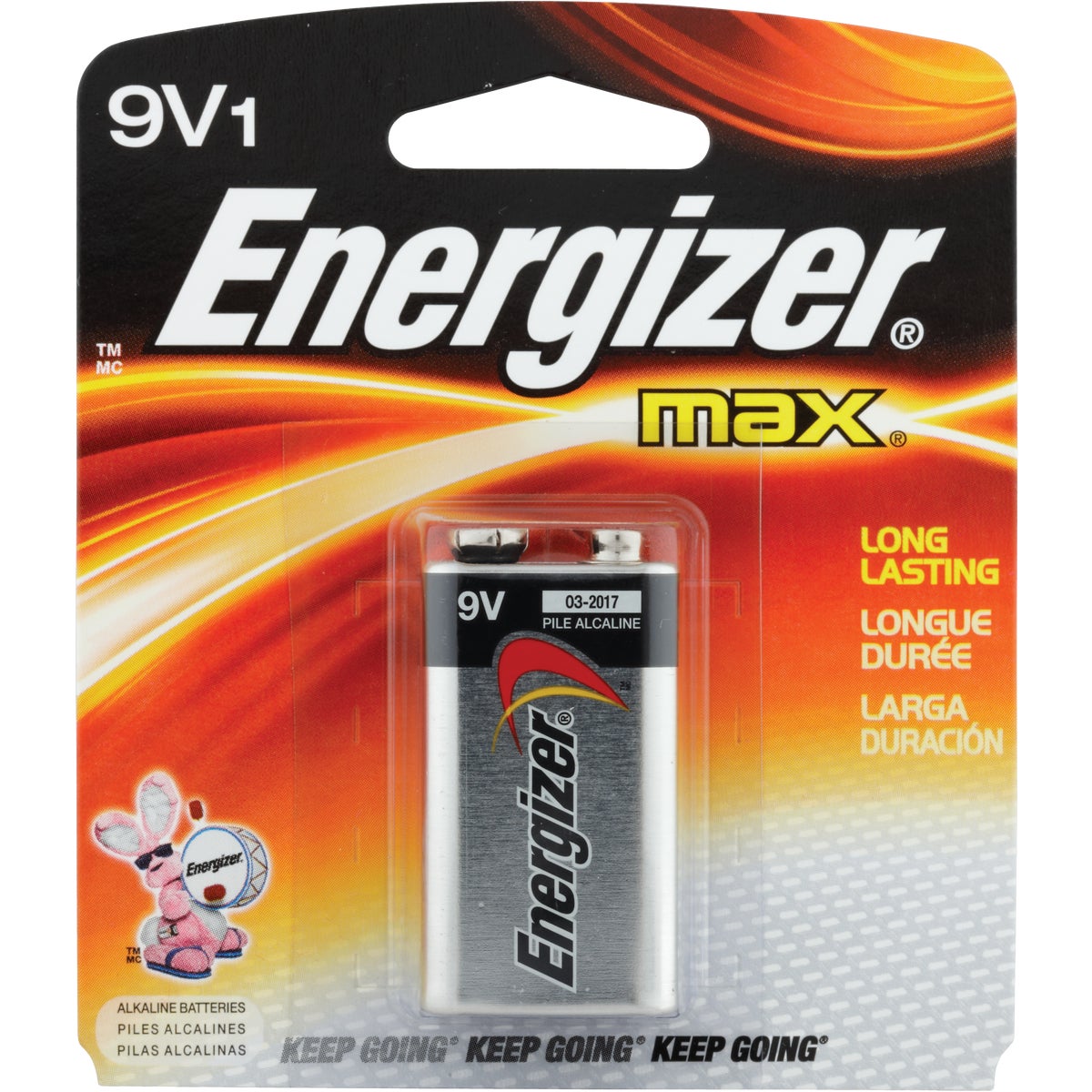 Energizer Max 9V Alkaline Battery