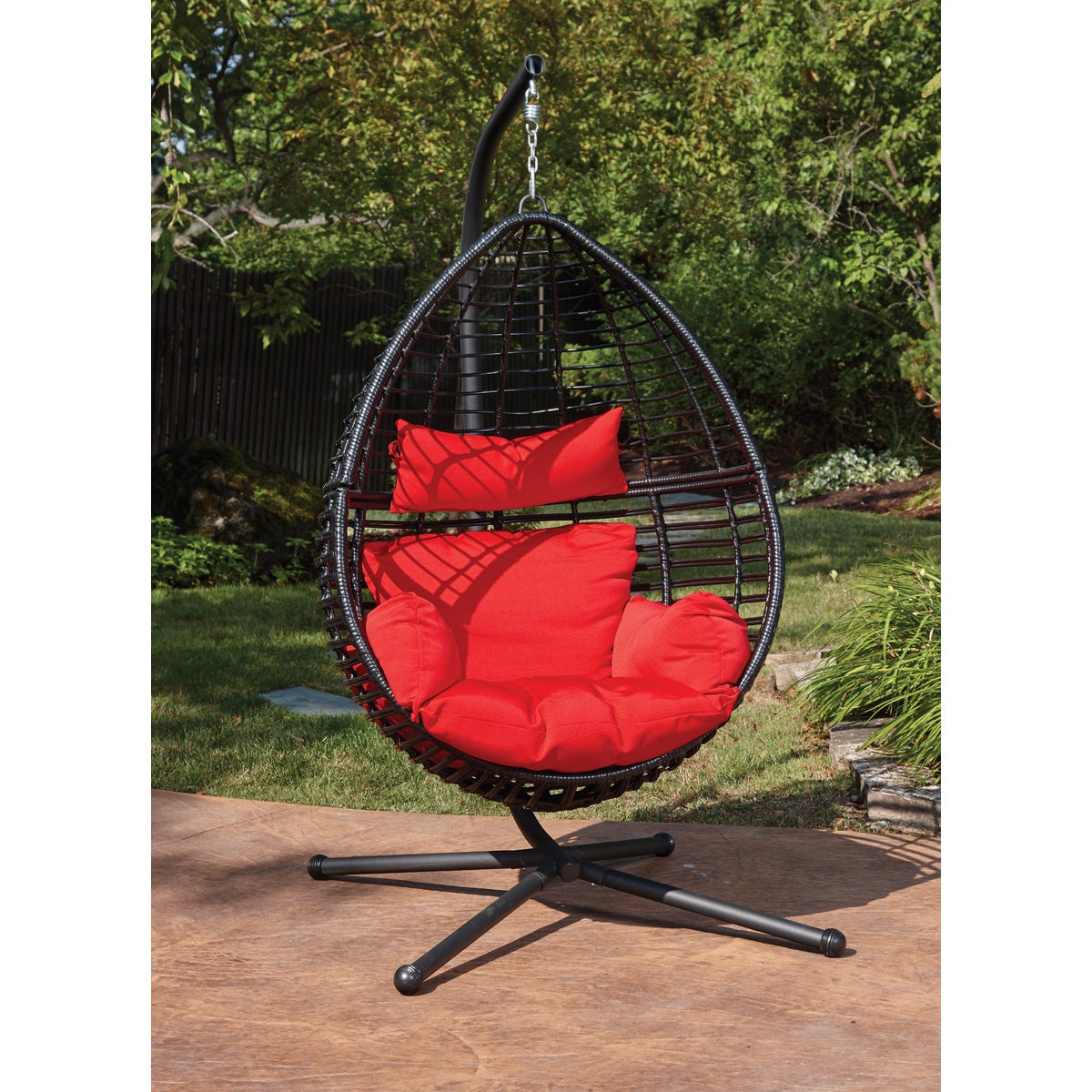 Dura Soleil Lucerne Red Olefin Hanging & Standing Chair