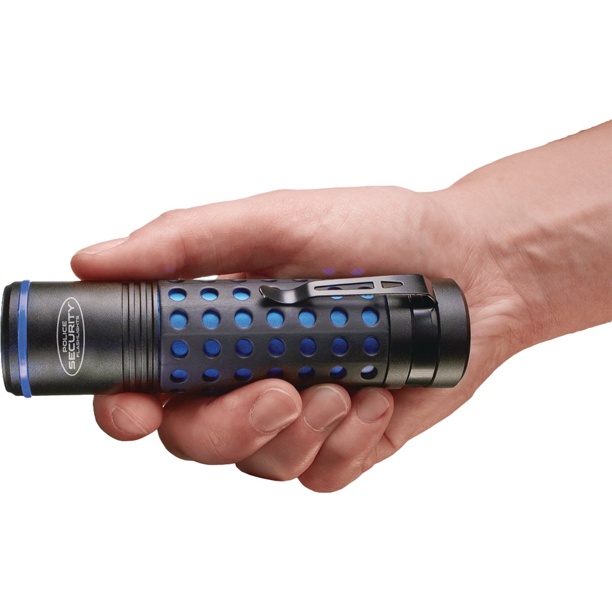 Police Security Barricade 3AAA 400 Lm. Focusing Rubber Grip LED Flashlight