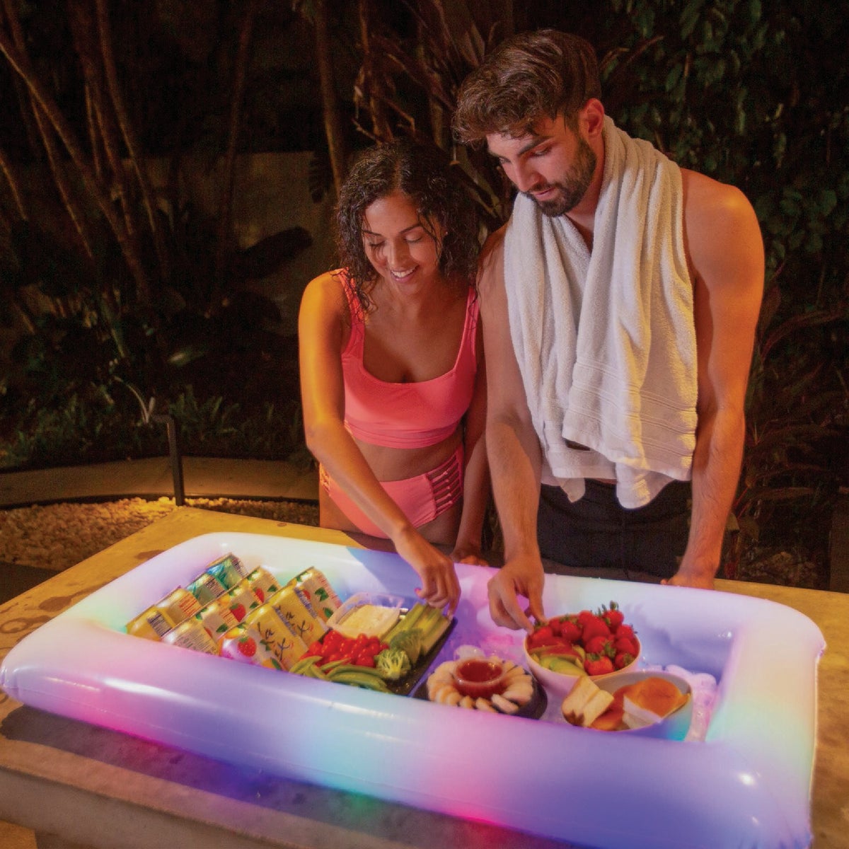 PoolCandy LED Illuminated Buffet Cooler