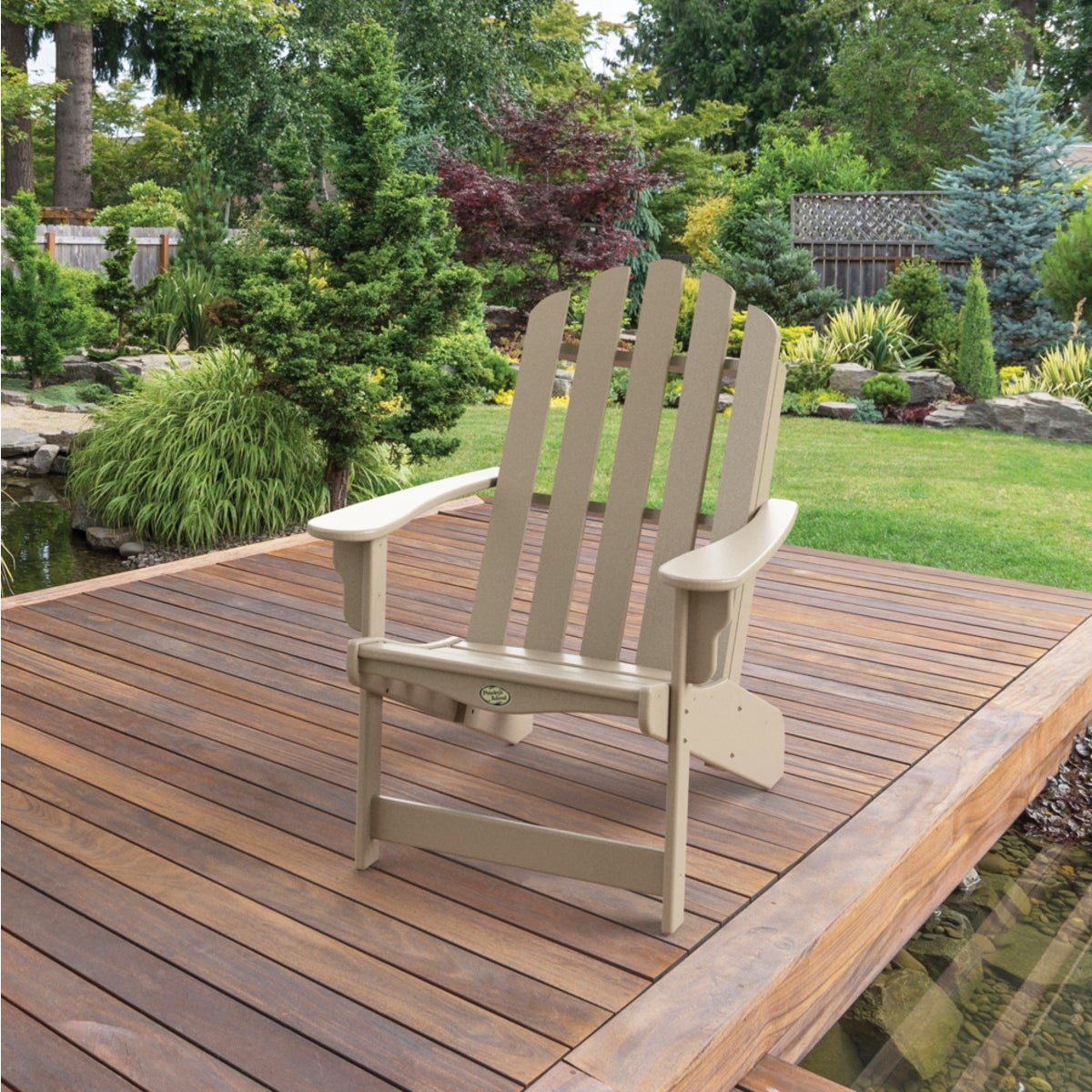 Pawley's Island Silver Line Tan Poly Adirondack Chair