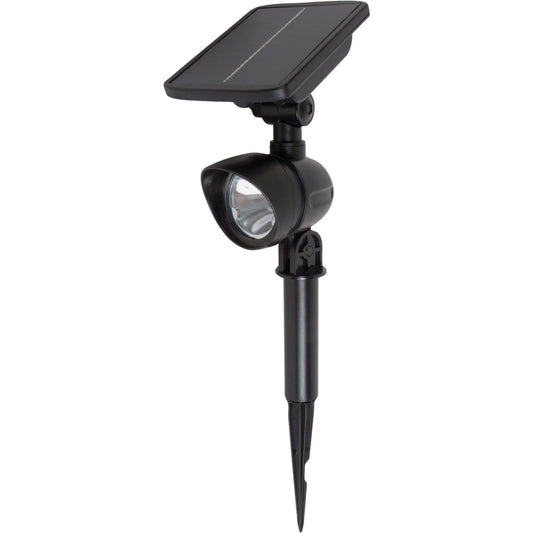 Moonrays Black 7 SMD LED Up to 8-Hour Run Time Solar Spotlight