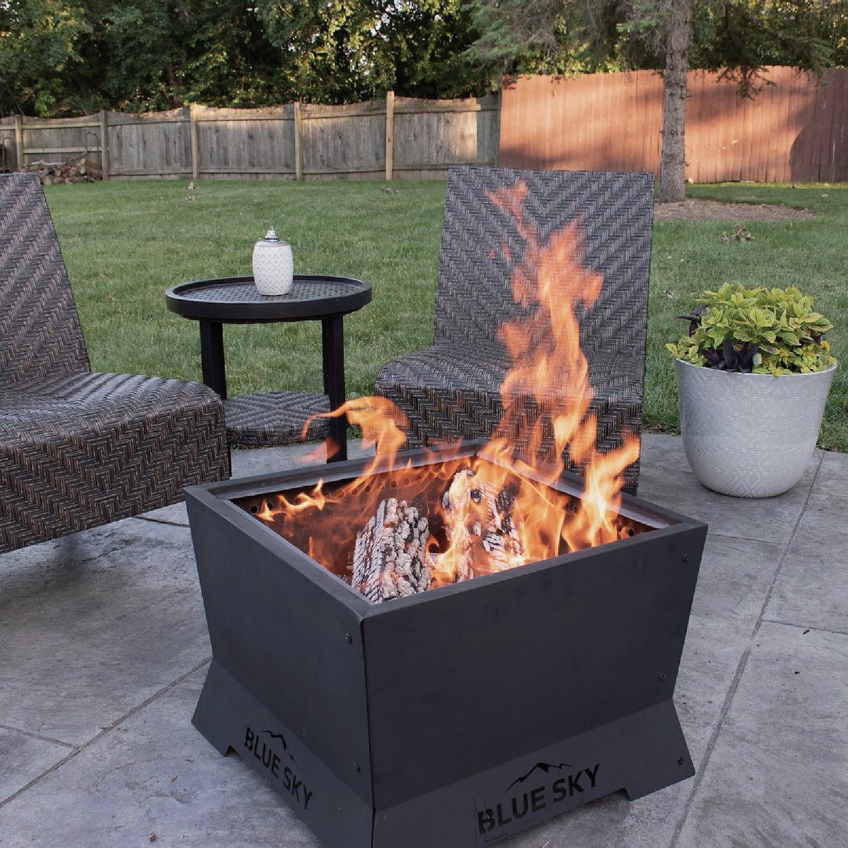 Blue Sky 22 In. Square Wood Fire Pit