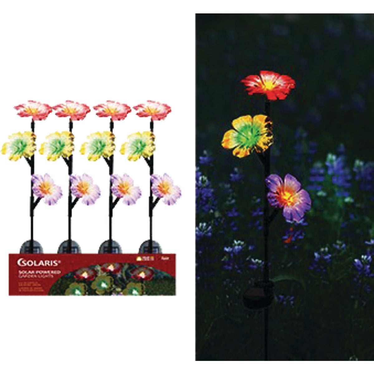 Alpine Solaris Acrylic 32 In. H. Exotic Flower LED Solar Garden Stake