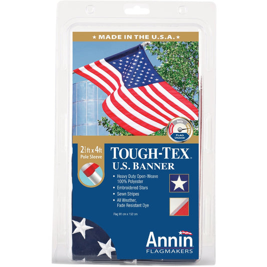 Annin Tough-Tex 2.5 Ft. x 4 Ft. Polyester American Banner Flag