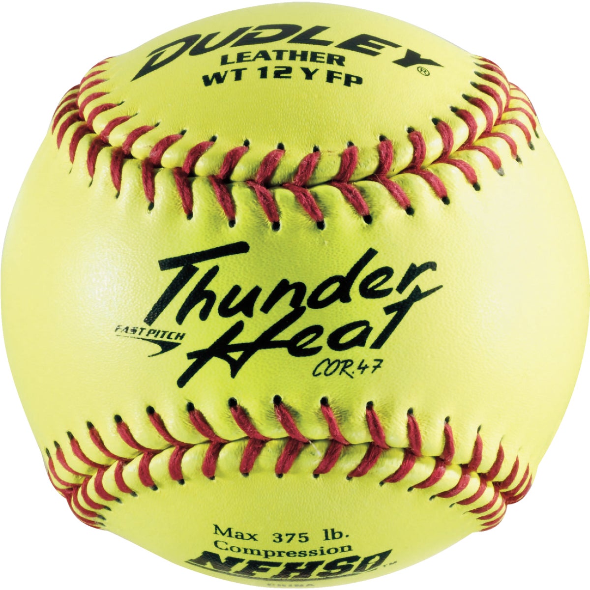 Spalding 12 In. Yellow Red Softball