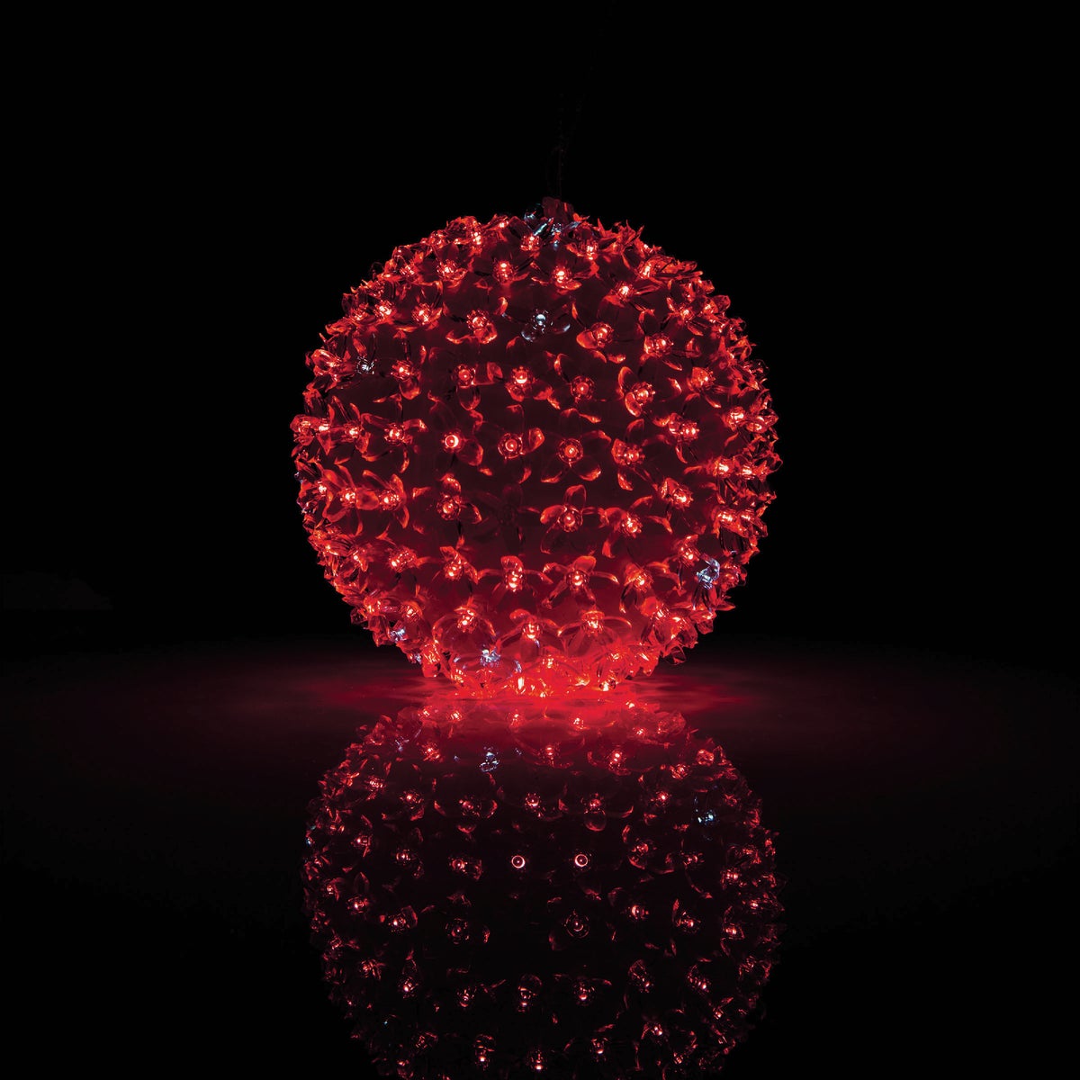 Alpine 5 In. Green & Red LED Sphere Christmas Ornament