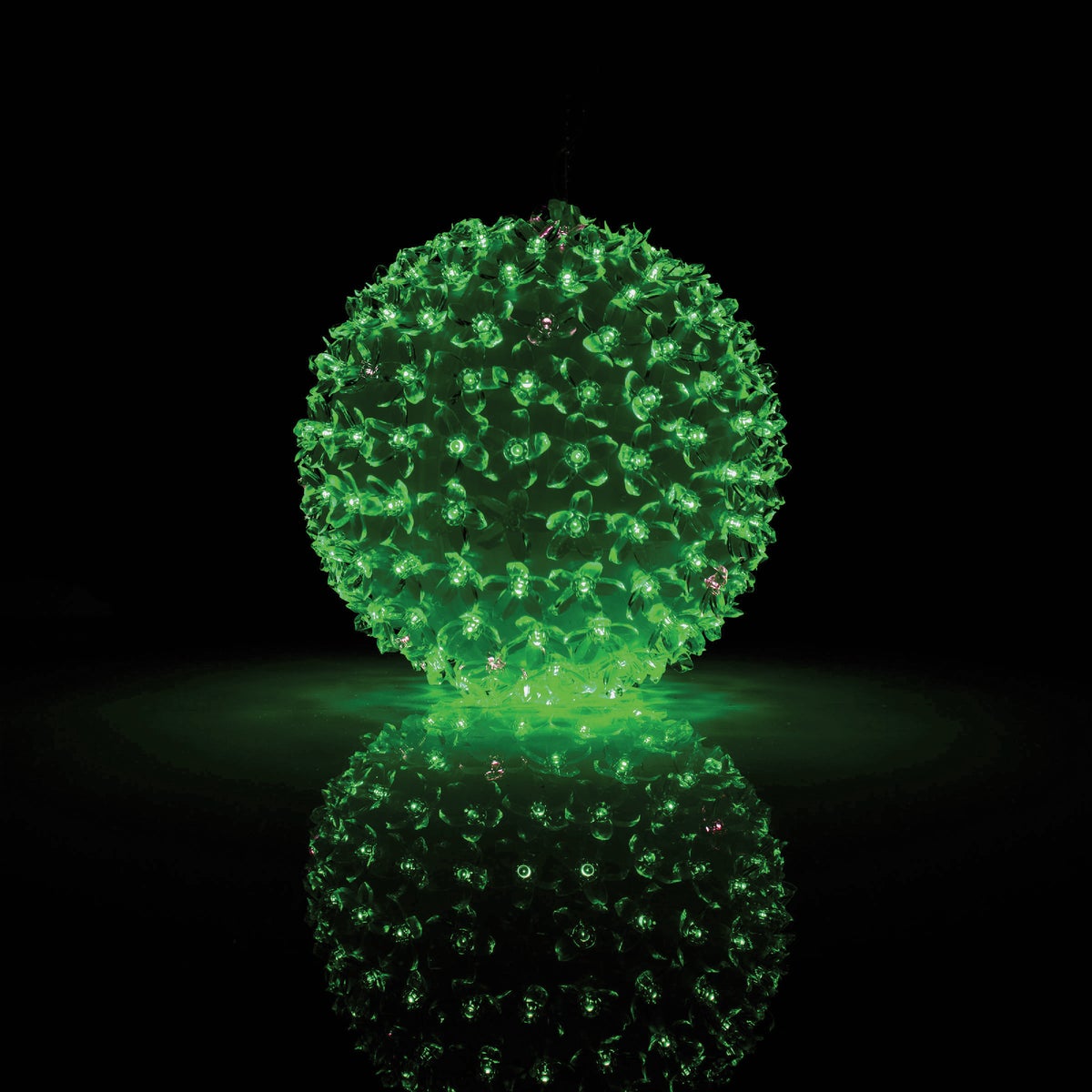 Alpine 5 In. Green & Red LED Sphere Christmas Ornament