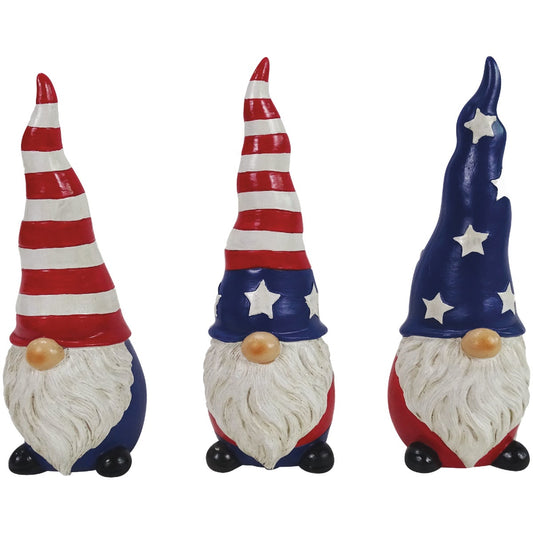 Alpine 8 In. H. Polyresin Patriotic Americana Gnome Statue