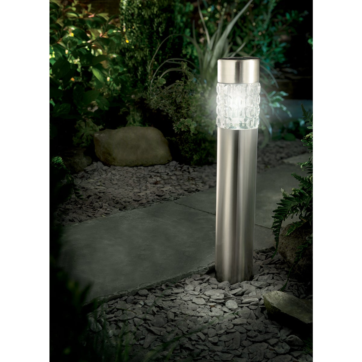 Cole & Bright Stainless Steel 50 Lumens Solar Path Light