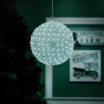 Alpine 5 In. Warm White & Cool White LED Sphere Christmas Ornament