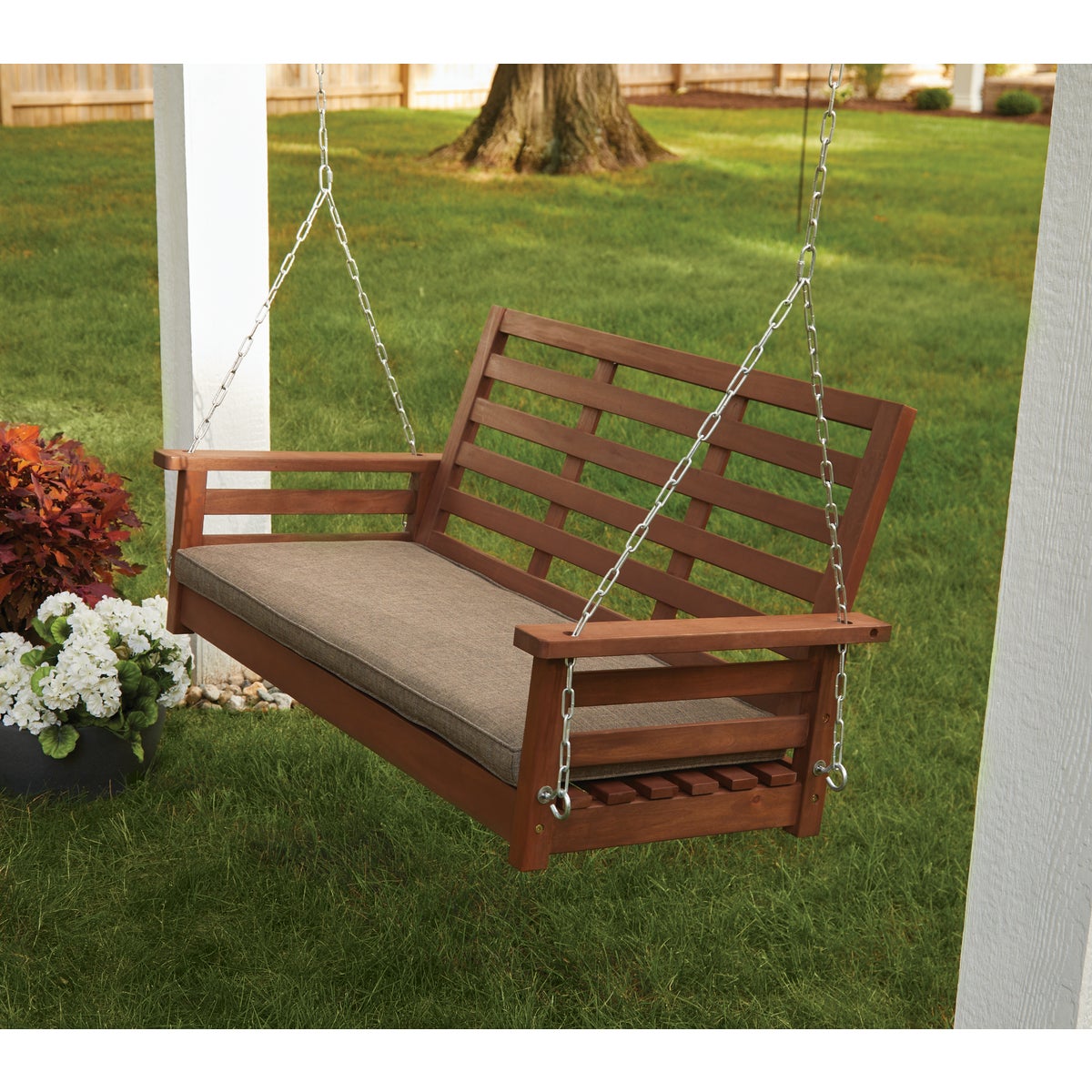 Jack Post 51 In. W. x 23.5 In. H. x 24 In. D. Indonesian Hardwood Porch Swing