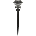 Moonrays Black Black 3.6 Lumens Plastic LED Solar Lantern Path Light