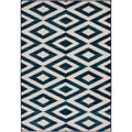 Backyard Bungalow Scalene 6 Ft. 7 In. x 9 Ft. 6 In. Blue Diamond Plush Outdoor Rug