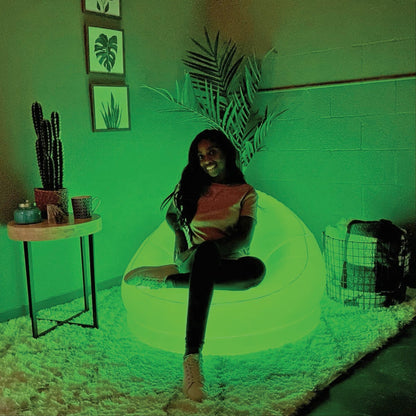 AirCandy Illuminated Color Changing LED Inflatable Chair with Remote