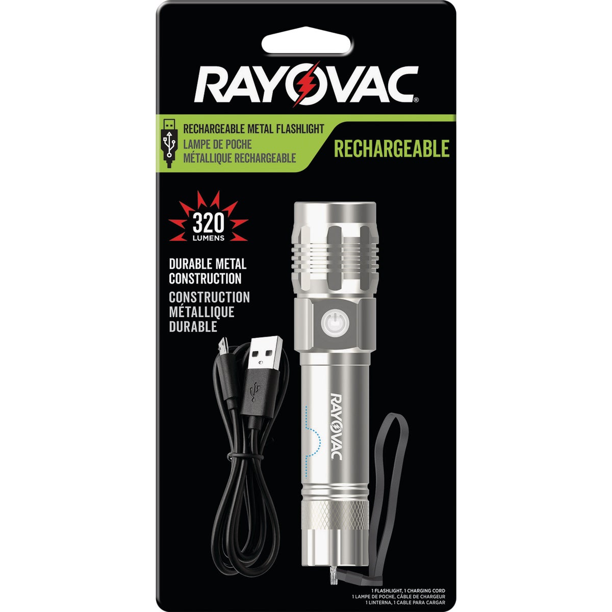 Rayovac LED Metal Rechargeable Flashlight