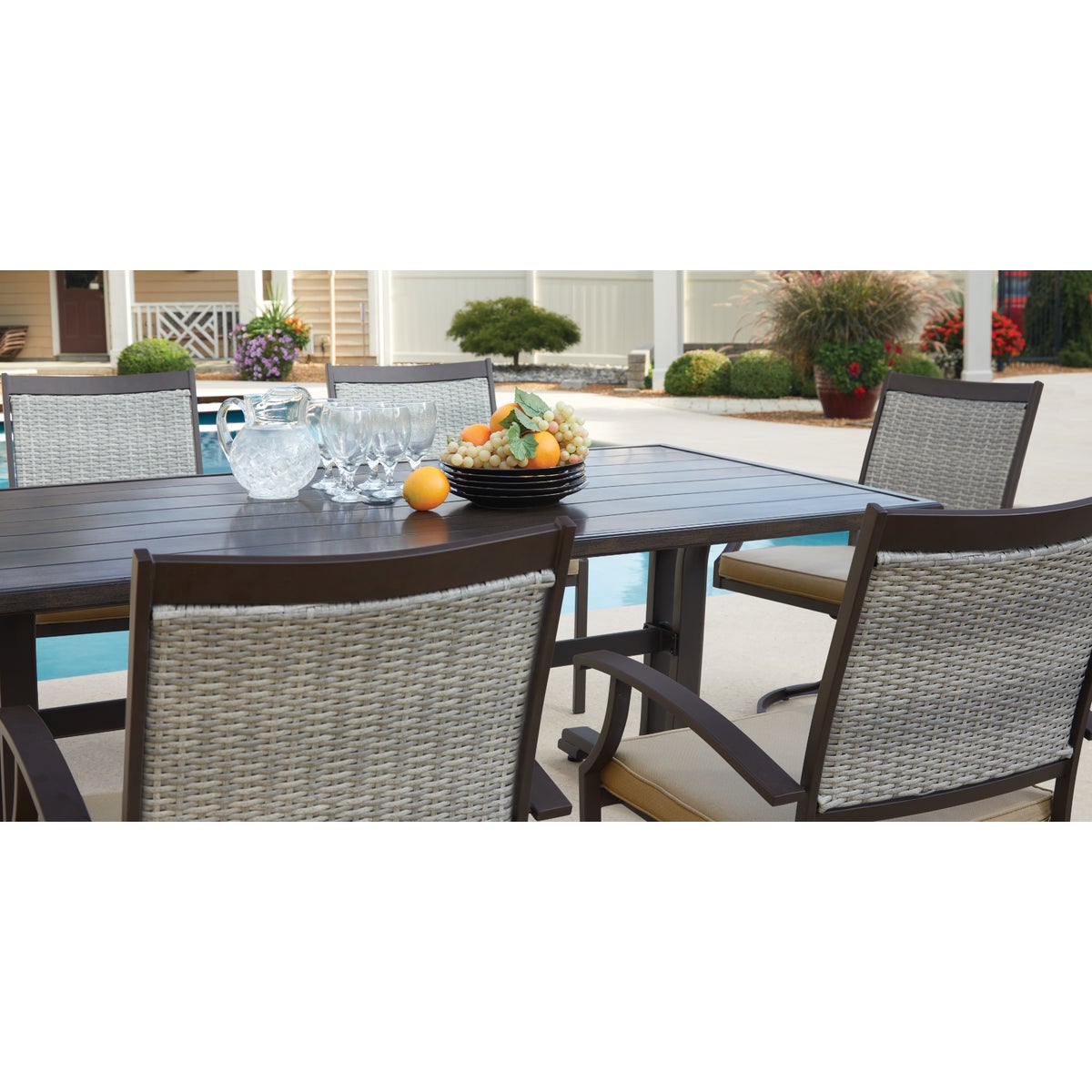 Outdoor Expressions Keeneland 7-Piece Wicker Dining Set