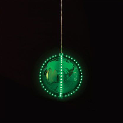 Alpine 7 In. Green Chasing LED Ball Christmas Ornament