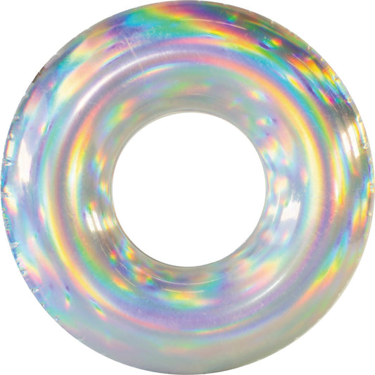 PoolCandy Holographic Ride-On Tube Pool Float