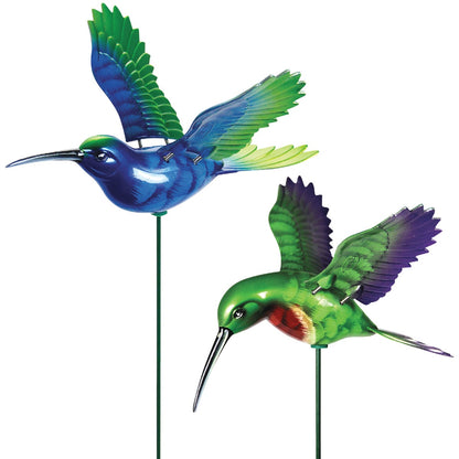 Exhart WindyWings 15.5 In. H. Plastic Hummingbird Garden Stake