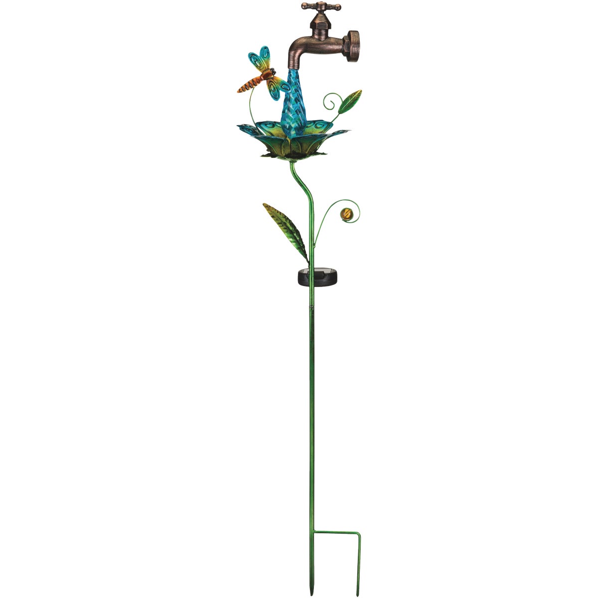 Regal Art & Gift 36 In. Dragonfly Waterdrop LED Solar Stake Light