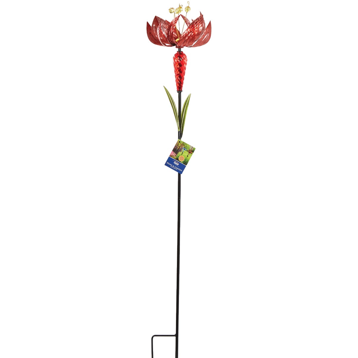 Alpine 39 In. H. Spinning Glass & Iron Flower Garden Stake