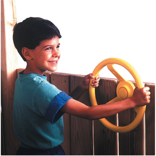 Swing N Slide 12 In. Dia. Yellow Playground Steering Wheel