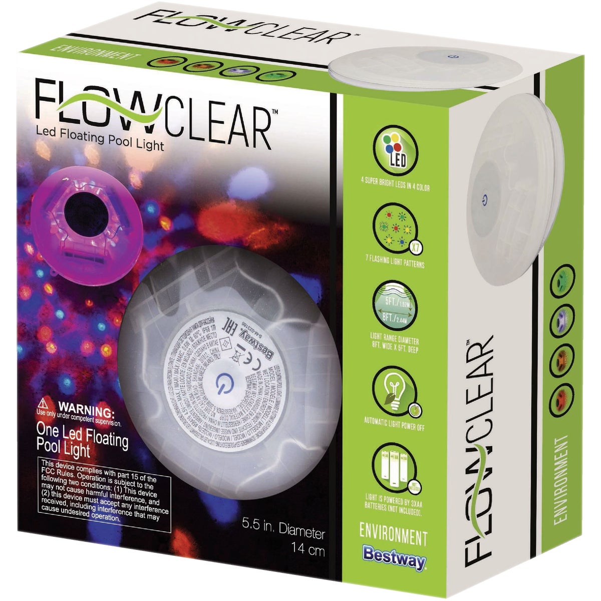 Bestway Flowclear 5-1/2 In. LED Floating Pool Light