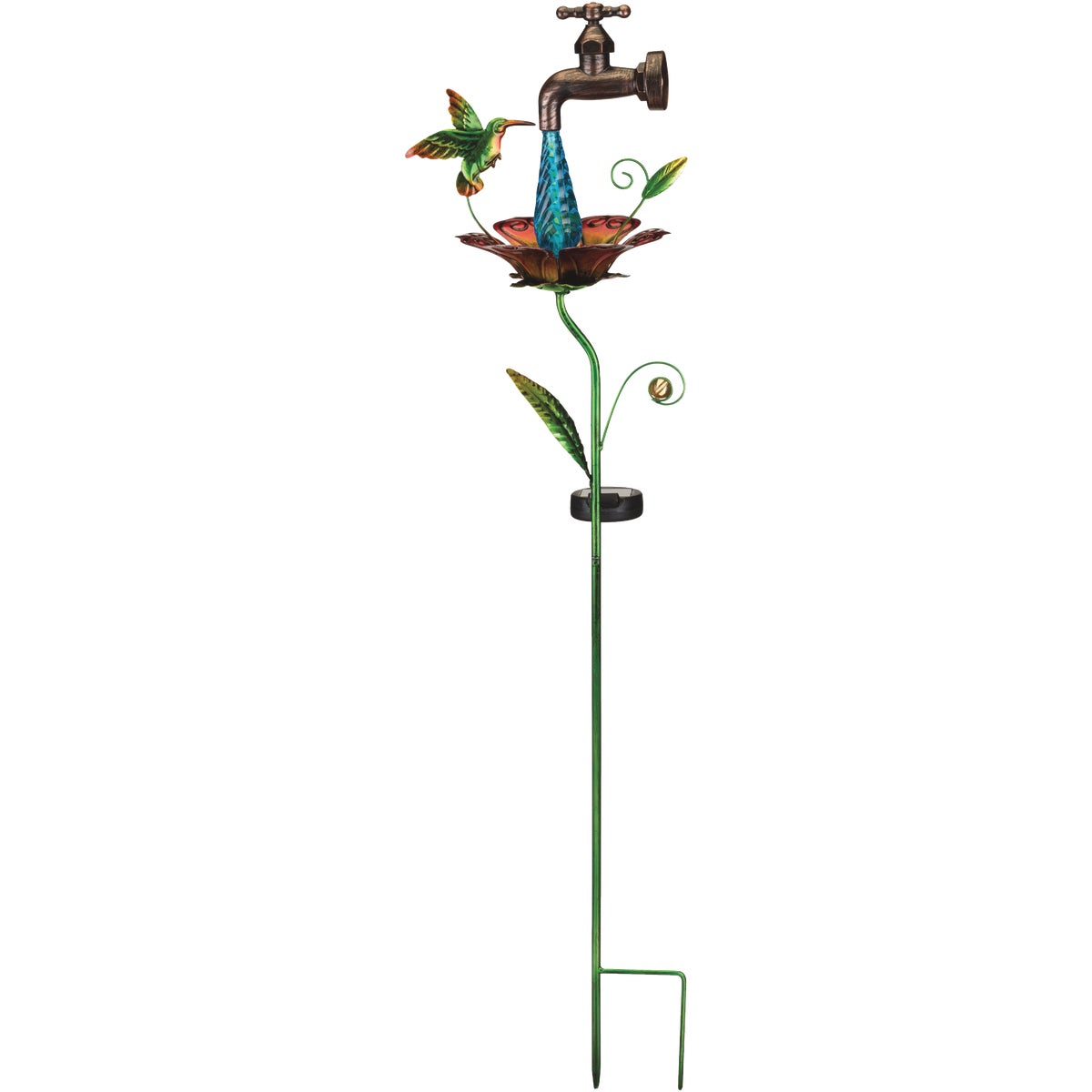 Regal Art & Gift 36 In. Hummingbird Waterdrop LED Solar Stake Light