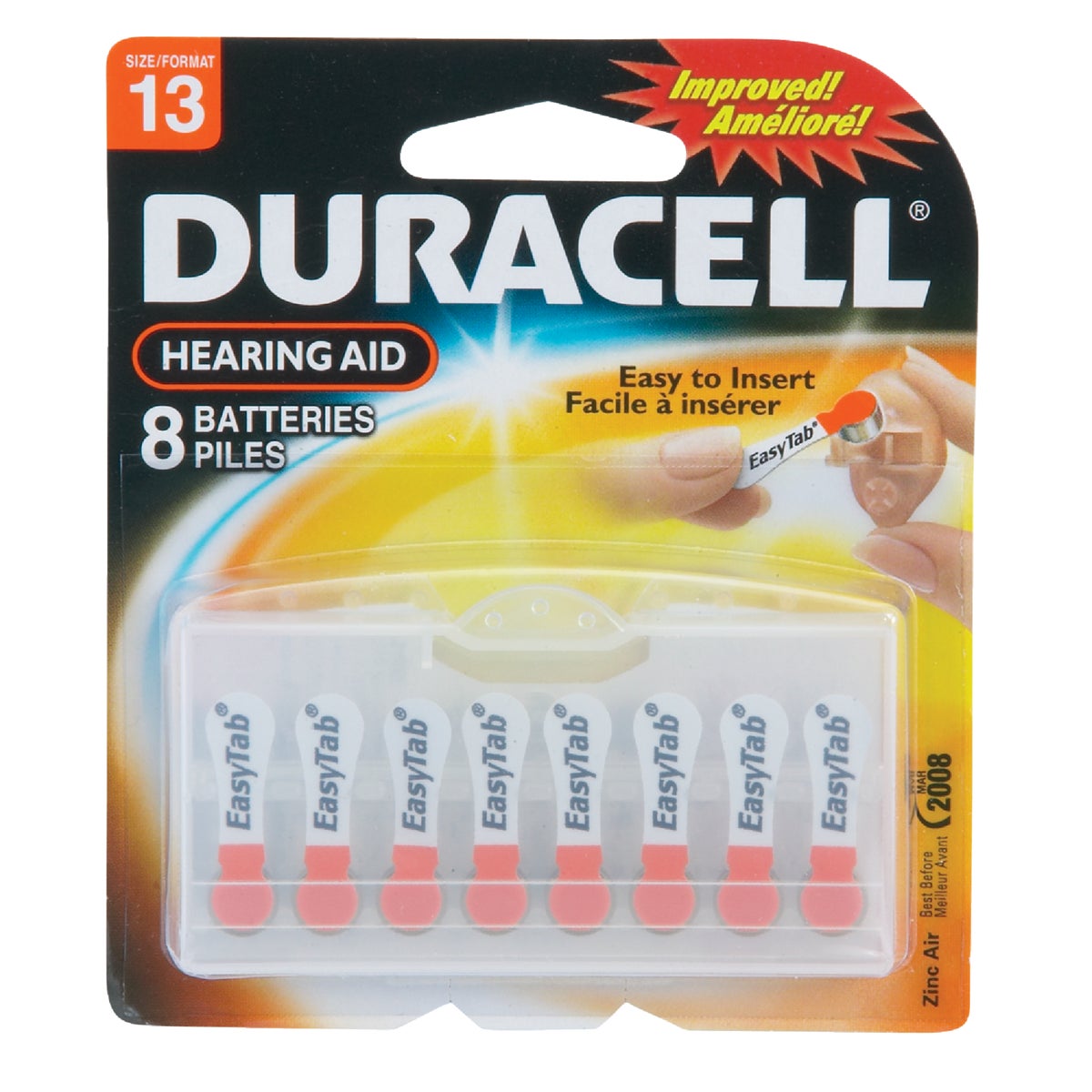 Duracell EasyTab 13 Hearing Aid Battery (8-Pack)