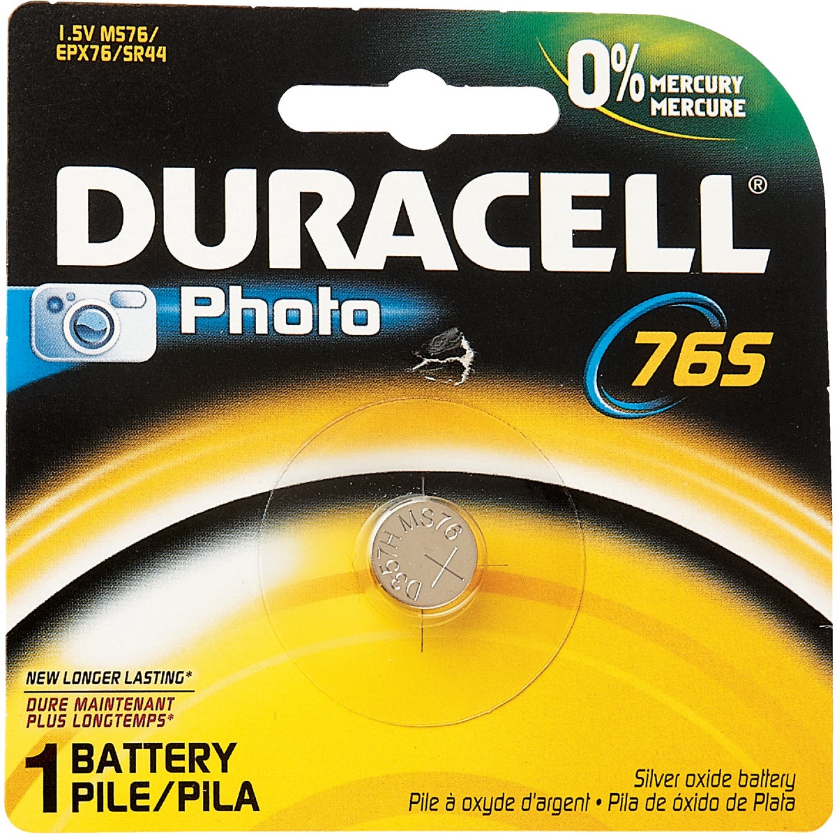 Duracell 76S Silver Oxide Button Cell Battery