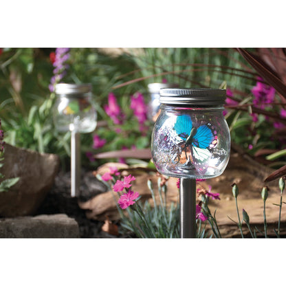Moonrays Glass Mason Jar Solar Stake Light