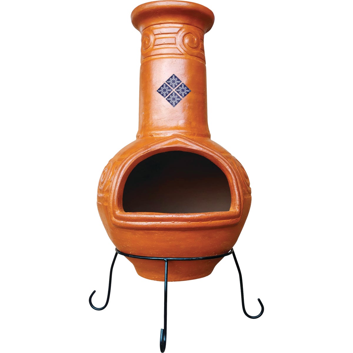 Ravenna 33 In. H. x 19 In. Dia. Round Wood Burning Chimenea Fireplace - 5 Total Units