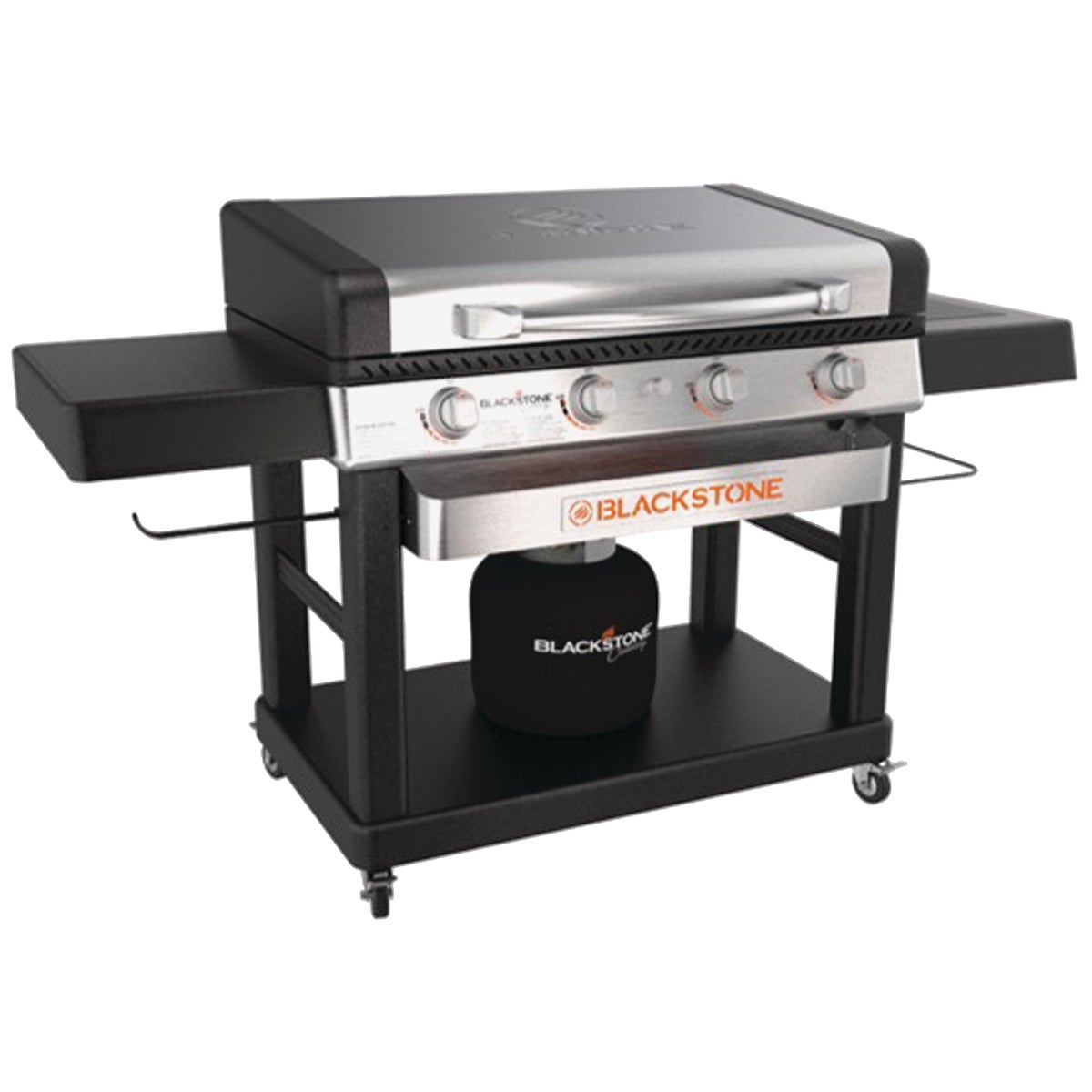 Blackstone Culinary Pro 4-Burner Black/Stainless Steel 15,000 BTU LP Gas Griddle with Hood