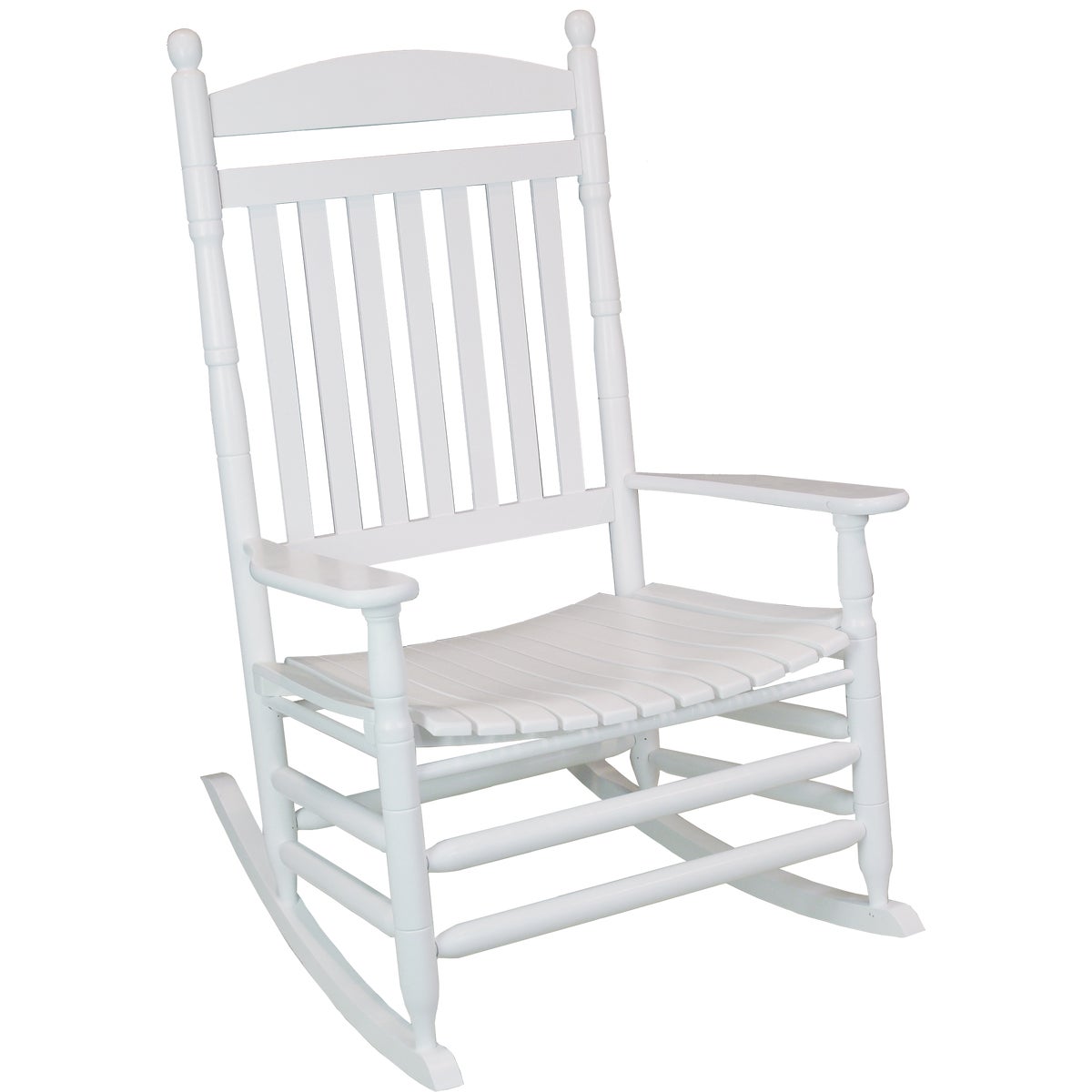 Hinkle Chair Company Cumberland 1250 Slat White Wood Jumbo Rocking Chair, Assembled