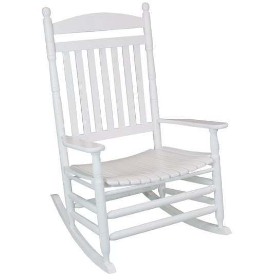 Hinkle Chair Company Cumberland 1250 Slat White Wood Jumbo Rocking Chair, Assembled